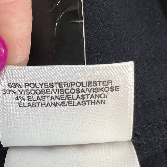 Nine West Women’s Dress Pants Size 6 Navy Blue The Modern Stretch  Zipper NWT - Picture 12 of 14